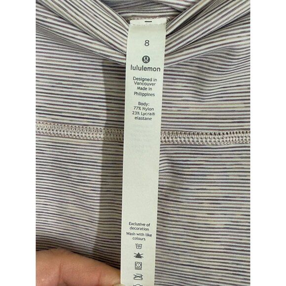 Lululemon Wunder Under Womens High-Rise Crop Leggings Sz 8 Heathered Light‎ Pink - Picture 5 of 12
